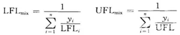 LEL和UEL的計算公式